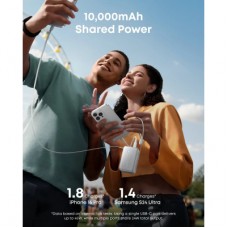 Батарея універсальна Anker Nano 10000 mAh, 45 W, Built-In USB-C Cable, white (A1638H21) - Фото