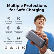 Батарея універсальна Ugreen 20000 mAh 45 W with Built-in Cable (PB536 55988B) - Фото