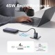 Батарея універсальна Ugreen 20000 mAh 45 W with Built-in Cable (PB536 55988B)