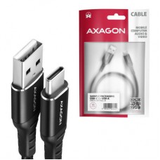 Дата кабель USB 2.0 AM to USB-C 1.5m black AXAGON (BUCM-AM15AB) - Фото