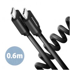 Дата кабель USB-C to USB-C 0.6m 60W black AXAGON (BUCM-CM10TB)