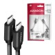 Дата кабель USB-C to USB-C 0.6m 60W black AXAGON (BUCM-CM10TB) Дата кабель USB-C to USB-C 0.6m 60W black AXAGON (BUCM-CM10TB)