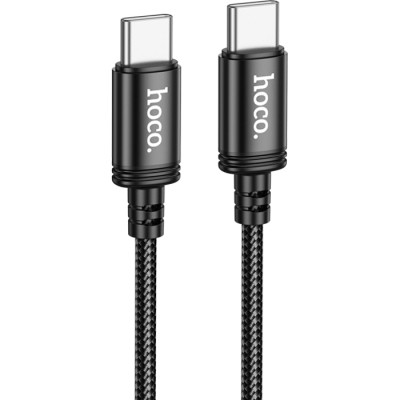 Дата кабель USB-C to USB-C 1.0m Wind 60 W X89 black HOCO (6931474784384)