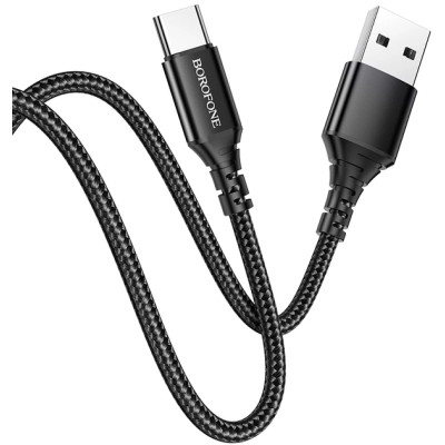 Дата кабель USB 2.0 AM to USB-C 1.0m 2.4 A black BOROFONE (6931474745835)
