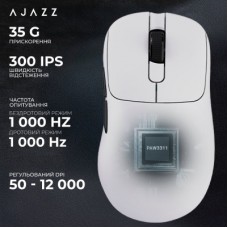 Мышка Ajazz AJ179P MC Charging Dock Wireless/Bluetooth/USB White (AJ179P-MC-W) Мышка Ajazz AJ179P MC Charging Dock Wireless/Bluetooth/USB White (AJ179P-MC-W) - Фото