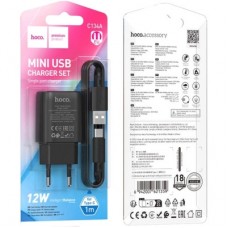 Зарядний пристрій HOCO C134A USB + cable USB to USB-C 2.4 A black (6942007621359) - Фото