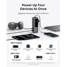Батарея універсальна Anker 25000 mAh, 165W, PD/3/0, QC/3/0, Built-In Double USB-C Cables, black (A1695H11) - Фото