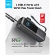 Батарея універсальна Anker 25000 mAh, 165W, PD/3/0, QC/3/0, Built-In Double USB-C Cables, black (A1695H11)