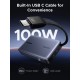 Батарея универсальная Ugreen 20000mAh 145W with Built-in Cable (PB551 55992B)