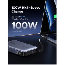 Батарея универсальная Ugreen 20000mAh 145W with Built-in Cable (PB551 55992B) - Фото