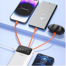 Батарея універсальна Dudao K6Pro+ 20000 mAh 10 W with USB-C/Lightning/MicroUSB/USB-A cables (6977196682409) - Фото