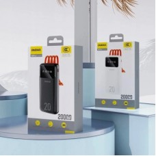 Батарея універсальна Dudao K6Pro+ 20000 mAh 10 W with USB-C/Lightning/MicroUSB/USB-A cables (6977196682409) - Фото