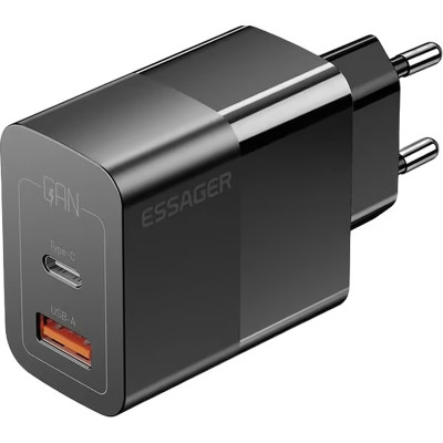 Зарядний пристрій 1xUSB-C + 1xUSB 33 W Essager (ECTAC-PCB01-P)