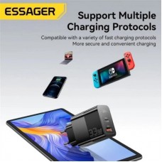 Зарядний пристрій 1xUSB-C + 1xUSB 33 W Essager (ECTAC-PCB01-P) - Фото