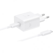 Зарядний пристрій Samsung USB-C 45 W + cable USB-C to USB-C white (EP-T4511XWEGEU) - Фото