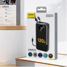 Батарея универсальная Dudao K13Pro 20000mAh 22,5W PD, QC, with built-in USB-C/Lightning cables (6977196680276) - Фото