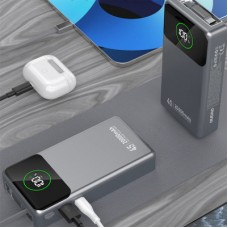 Батарея универсальная Dudao K31Pro 20000mAh 45W PD, QC, with built-in USB-C/Lightning cables (6977196682010) - Фото