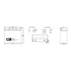 Батарея до ДБЖ CSB 12 В 17 А·год (GP12170B1/В3) - Фото