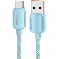 Дата кабель USB 2.0 AM to USB-C 1.0m 100W blue Essager (EXC7A-WL03-P) - Фото