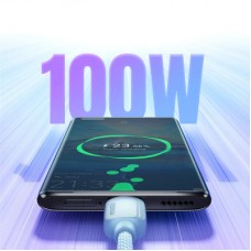 Дата кабель USB 2.0 AM to USB-C 1.0m 100W blue Essager (EXC7A-WL03-P) - Фото