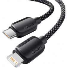 Дата кабель USB-C to Lightning 1.0m 20W black Essager (EXCTL-WL01-P) - Фото