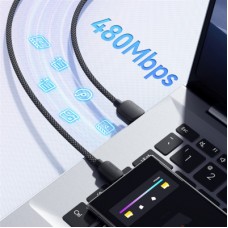 Дата кабель USB-C to Lightning 1.0m 20W black Essager (EXCTL-WL01-P) - Фото