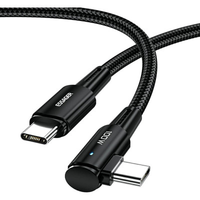 Дата кабель USB-C to USB-C 1.0m 100W black Essager (EXCTT1-CGWT01)
