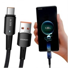 Дата кабель USB 2.0 AM to USB-C 0.5m 6A Essager (EXCT-CGB01) - Фото