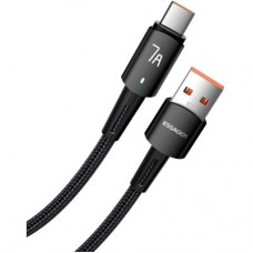 Дата кабель USB 2.0 AM to USB-C 0.5m 7A 100W black Essager (EXC7A-CGB01-P) - Фото