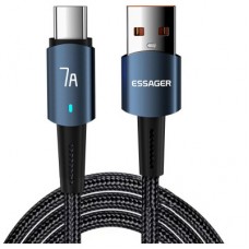 Дата кабель USB 2.0 AM to USB-C 1.0m 7A 100W blue Essager (EXC7A-CG03-P) - Фото