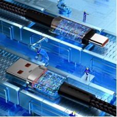 Дата кабель USB 2.0 AM to USB-C 1.0m 7A 100W blue Essager (EXC7A-CG03-P) - Фото