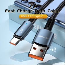 Дата кабель USB 2.0 AM to USB-C 1.0m 7A 100W blue Essager (EXC7A-CG03-P) - Фото