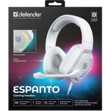 Наушники Defender Espanto RGB USB White (62470) - Фото