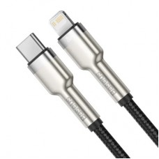 Дата кабель USB-C to Lightning 0.25m 20W Cafule Series Meta black Baseus (CATLJK-01) - Фото