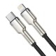 Дата кабель USB-C to Lightning 0.25m 20W Cafule Series Meta black Baseus (CATLJK-01) Дата кабель USB-C to Lightning 0.25m 20W Cafule Series Meta black Baseus (CATLJK-01)