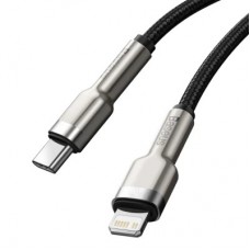 Дата кабель USB-C to Lightning 0.25m 20W Cafule Series Meta black Baseus (CATLJK-01) - Фото