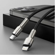 Дата кабель USB-C to Lightning 0.25m 20W Cafule Series Meta black Baseus (CATLJK-01) - Фото