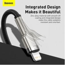 Дата кабель USB-C to Lightning 0.25m 20W Cafule Series Meta black Baseus (CATLJK-01) - Фото
