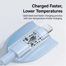 Дата кабель USB-C to Lightning 1.0m 20 W Gem Fast-Charging blue Baseus (P10373001311-00) - Фото