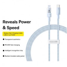 Дата кабель USB-C to Lightning 1.0m 20 W Gem Fast-Charging blue Baseus (P10373001311-00) - Фото