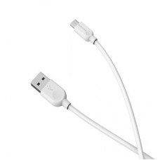 Дата кабель USB 2.0 AM to Micro 5P 1.0m 2.4A BX14 white BOROFONE (6957531089988) - Фото