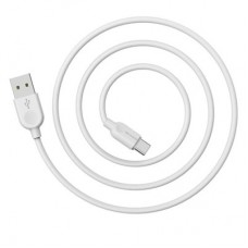 Дата кабель USB 2.0 AM to USB-C 3.0m 2.4 A BX14 white BOROFONE (6957531090397) - Фото