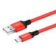 Дата кабель USB 2.0 AM to Micro 5P 1.0m X14 red HOCO (6957531062851)