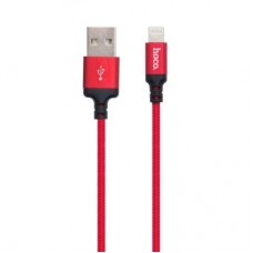 Дата кабель USB 2.0 AM to Lightning 2.0m 2A X14 black-red HOCO (6957531062899) - Фото