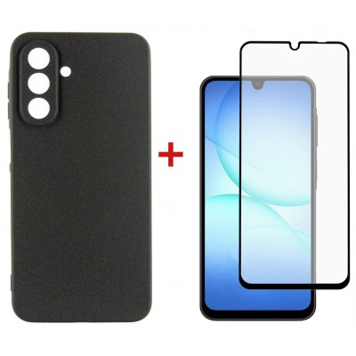 Чохол для мобільного телефона Dengos Carbon Kit for Samsung Galaxy A17 case + glass Black (DG-KM-160)