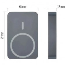 Батарея універсальна EMOS 10000 mAh WI1046, 20W, Wireless, grey (B0551GY) - Фото