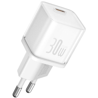 Зарядное устройство Baseus 1xUSB-C 30W GaN5S white (P10162504213-00)