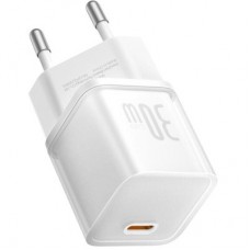 Зарядний пристрій Baseus 1xUSB-C 30 W GaN5S white (P10162504213-00) - Фото