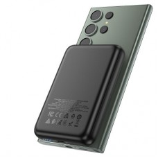 Батарея універсальна HOCO 10000 mAh Grace PD/20W Magnetic Black (J141 / 714984) - Фото