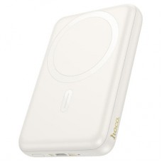 Батарея універсальна HOCO 10000 mAh Grace PD/20W Magnetic White (J141 / 714985) - Фото